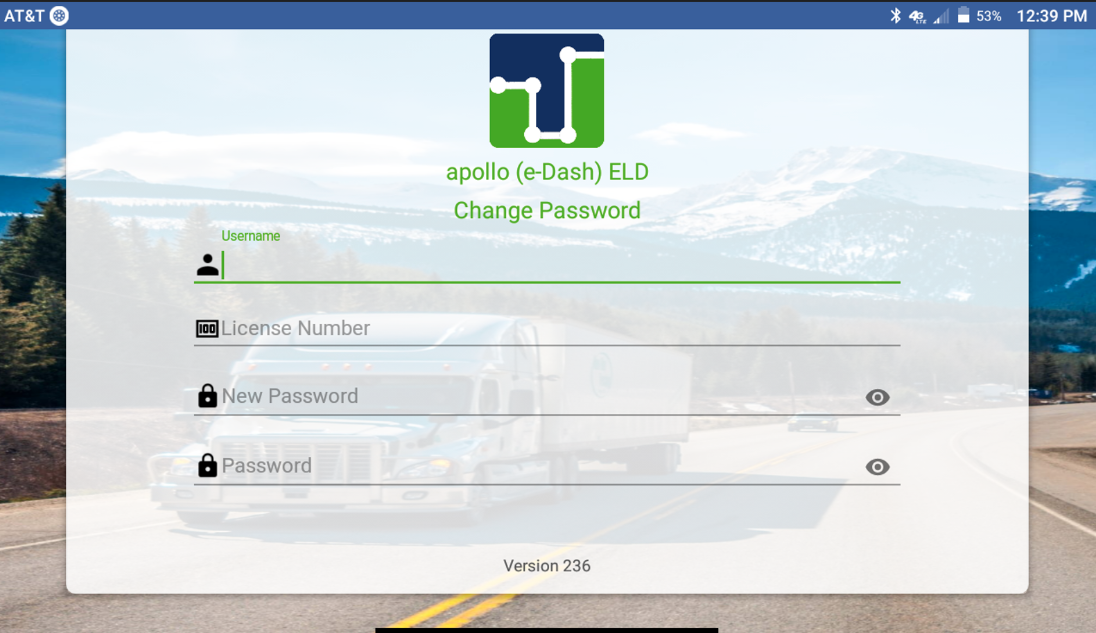 change password screen