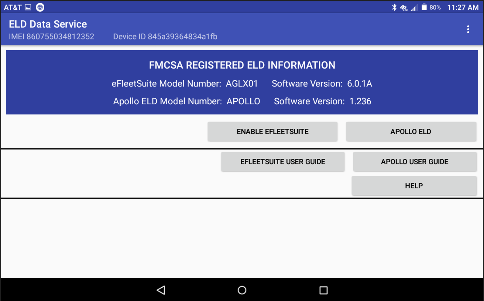 enable eFleetSuite to access your logs