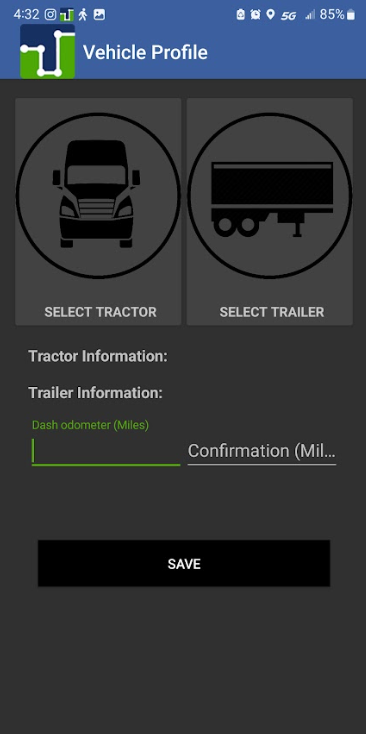 Apollo ELD Vehicle Profile page