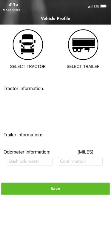 Apollo ELD Vehicle Profile page